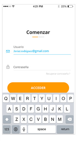 Diseño aplicación mobile registro usuario | i-neumaticos