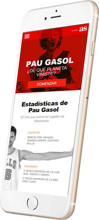 Dirección de Arte y diseño Freelance Microsite Mobile | Diario AS